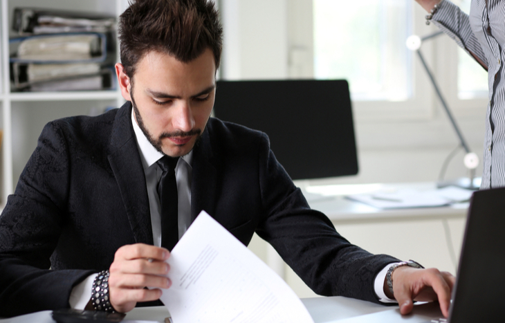 A certified public accountant at work