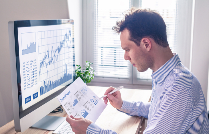 An investor begins his day with fundamental trading